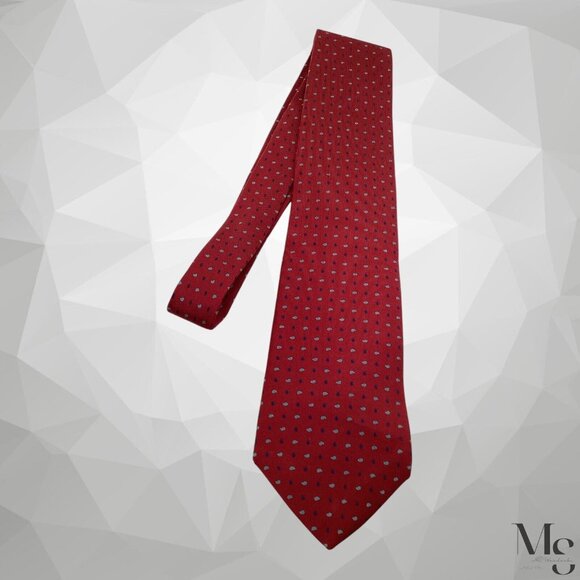 E. MARINELLA Burgundy Paisley Luxury Silk Tie Hand Made In Italy W: 3.75" EX CD - Picture 6 of 6